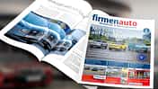 Mockup der firmenauto 3/2026 mit Titelcover und aufgeschlagener Magazinseite zu Fuhrpark, Kosten, Software und Steuerrecht.